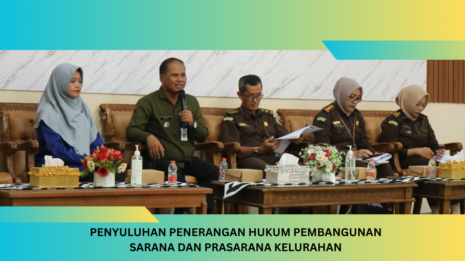 PENYULUHAN / PENERANGAN HUKUM PEMBANGUNAN SARANA DAN PRASARANA KELURAHAN OLEH :  TIM SAMBANG KELURAHAN SEKSI INTELEJEN KEJAKSAAN NEGERI KOTA MADIUN  KELURAHAN REJOMULYO KECAMATAN KARTOHARJO KOTA MADIUN