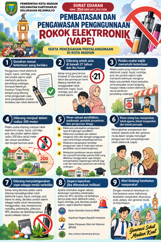 PEMBATASAN DAN PENGAWASAN PENGGUNAAN ROKOK ELEKTRONIK (VAPE) DI KOTA MADIUN